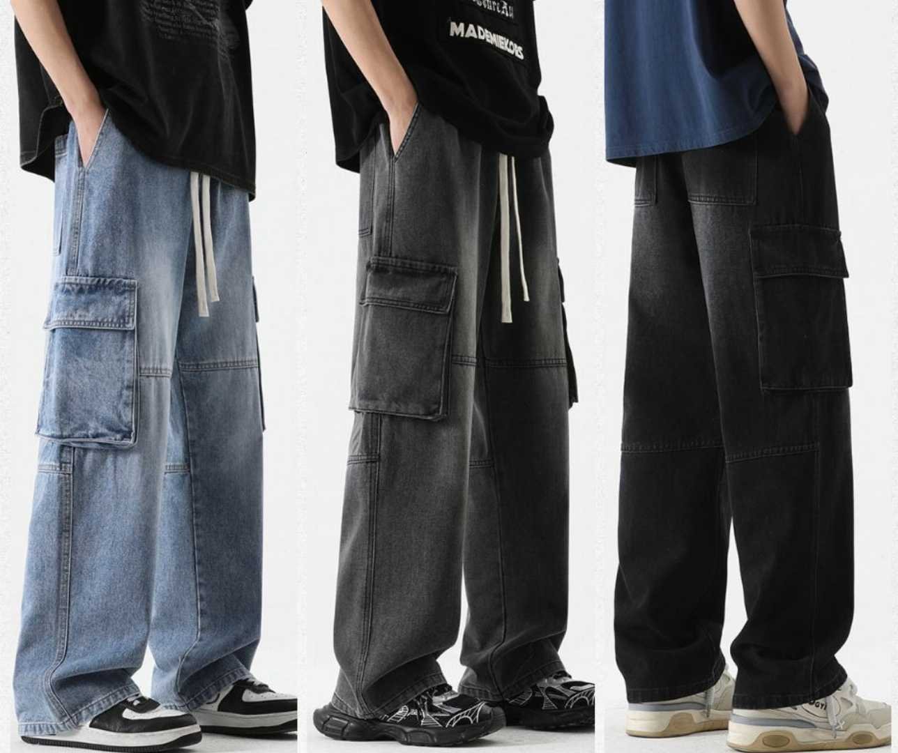 3 Piece Combo ( Black, Light Blue & Dark Wash )