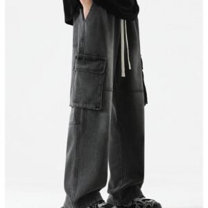 6 Pocket Cargo Baggy ( Dark Wash )