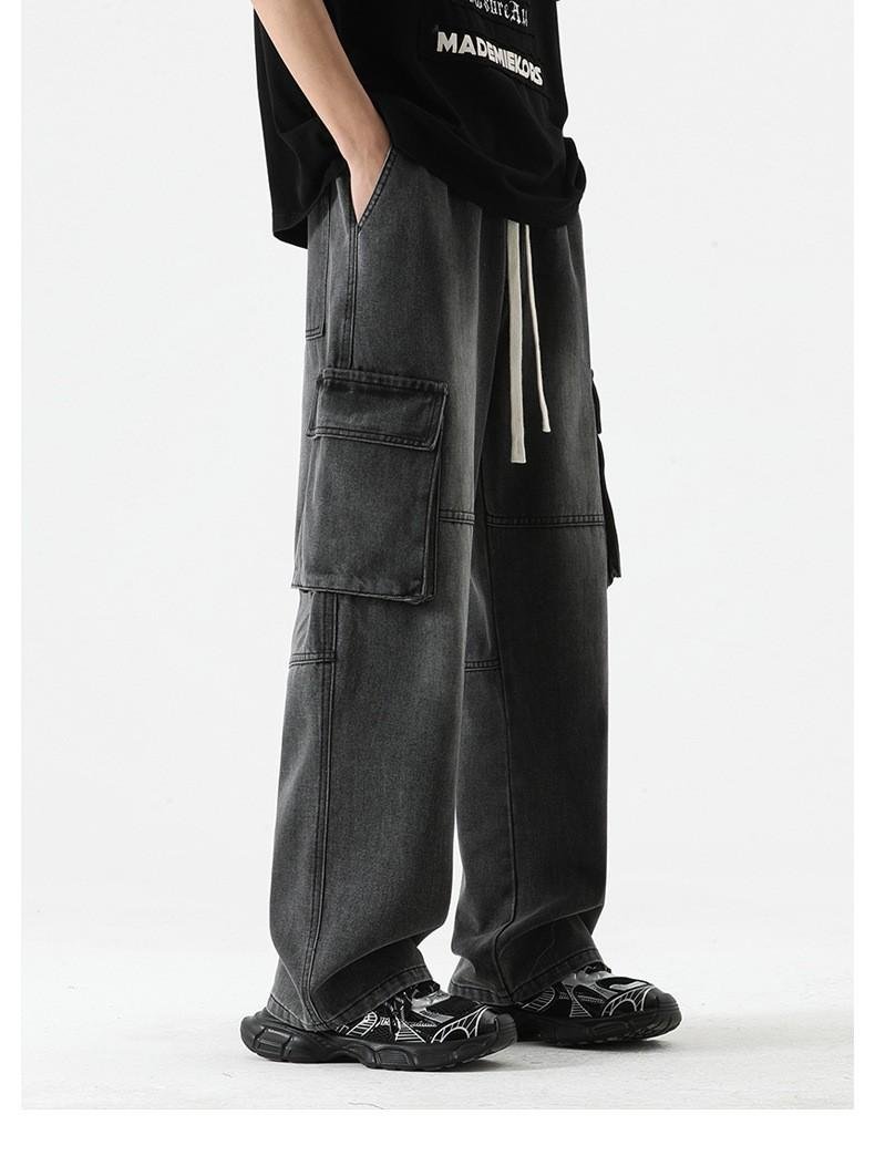 6 Pocket Cargo Baggy ( Dark Wash )