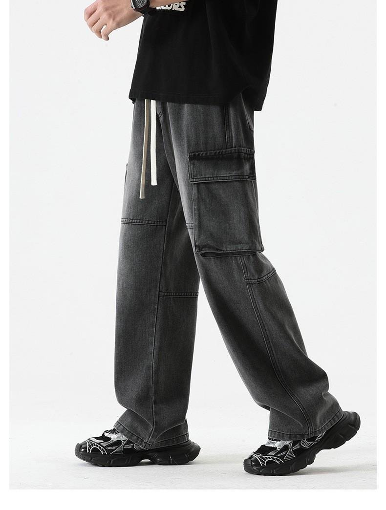 6 Pocket Cargo Baggy ( Dark Wash ) - Image 2