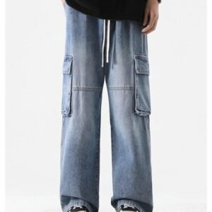 6 Pocket Cargo Baggy ( Light Blue )