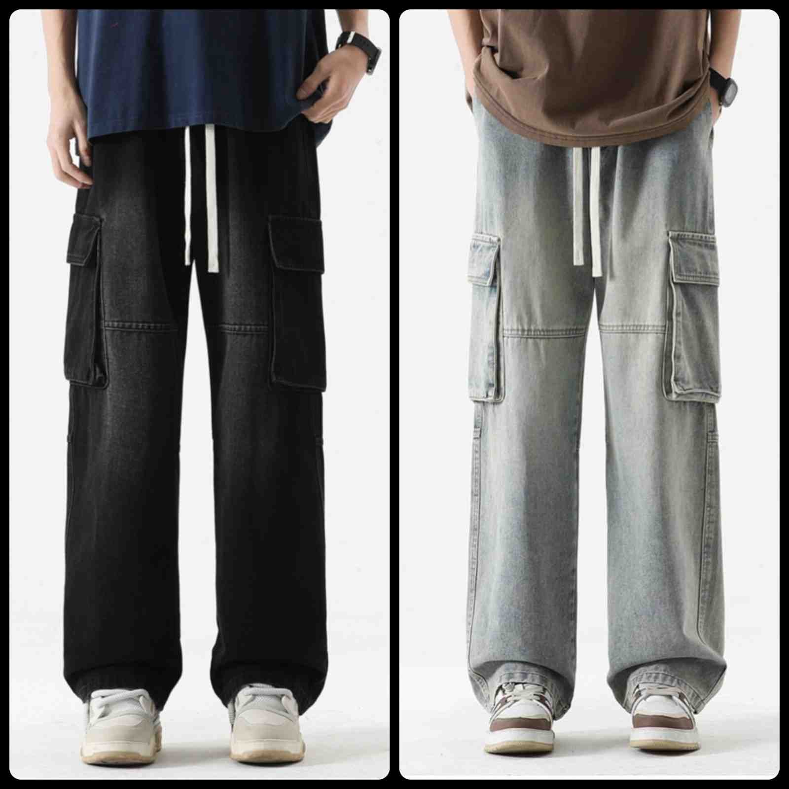 2 Piece Combo ( Black & Light Wash )